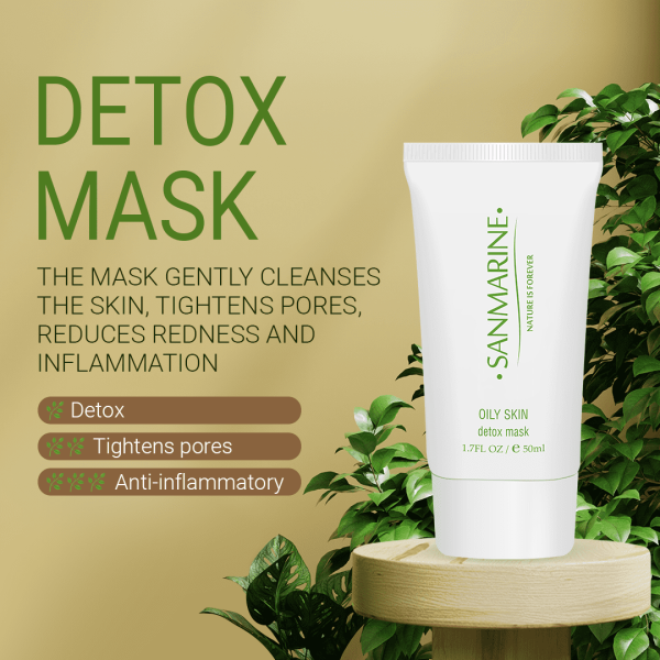 Detox Mask | Regulates Sebum | Tightens Pores | Reduces Redness