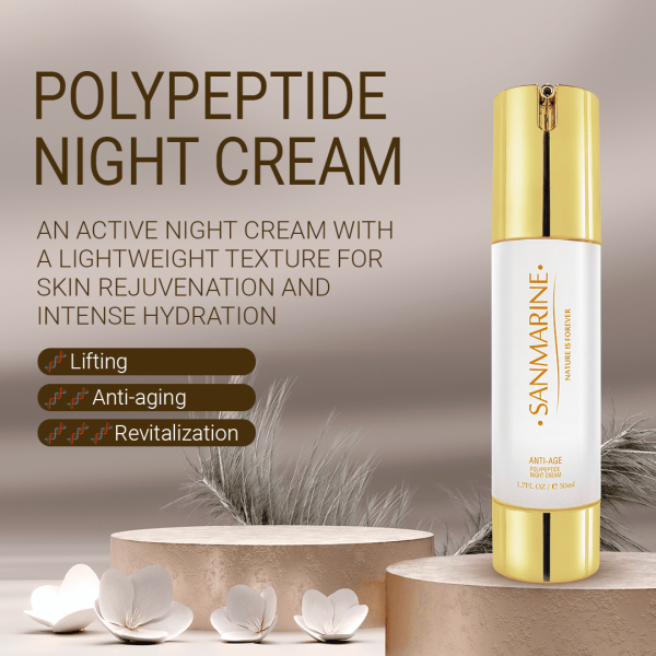 Polypeptide Night Cream | Lightweight Moisturizing Cream with Powerful Anti-Aging Effect 